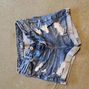 American Eagle curvy hi-rise shortie shorts size 2